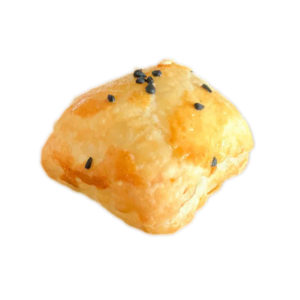 Blätterteigpraline mit Ziegenkäse