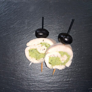 Mini Hähnchenroulade mit Pesto