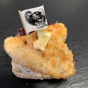 Mini Focaccia Sandwich mit Putenbrust 4 Mini Brötchen mit Putenschnitzel | Fingerfood | Mini Brötchen