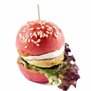 Mini Burger mit Hähnchenbrust Ziegenkäse & Feigensoße