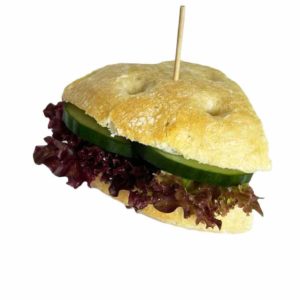 6 x Mini Focaccia Sandwich mit Camembert