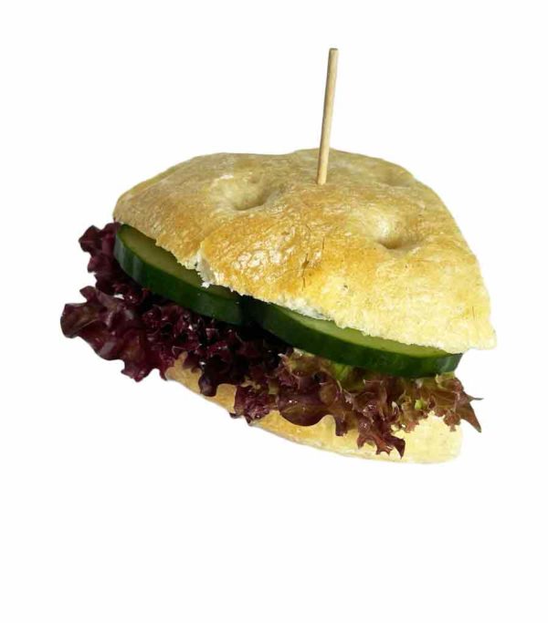 6 x Mini Focaccia Sandwich mit Räucherlachs