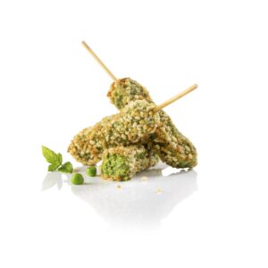 Veganer Lolli mit Erbse und Minze